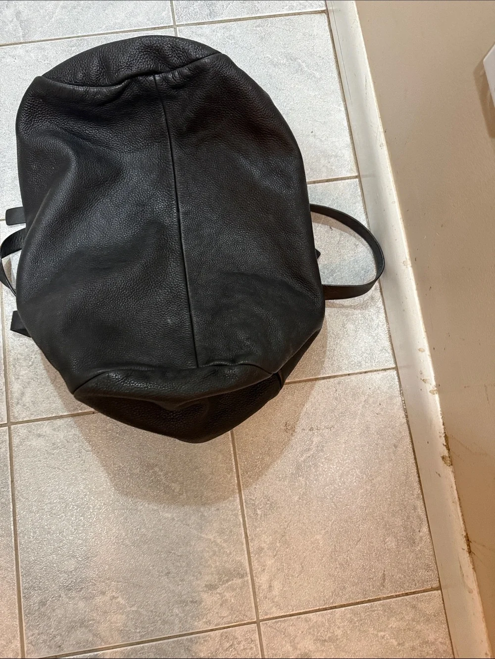 Marc Jacobs Black Pebbled Leather Men's Duffel Bag